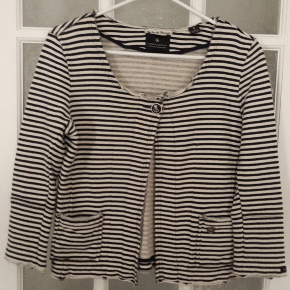 Scotch & Soda Nautical Striped Cardigan Blazer like
